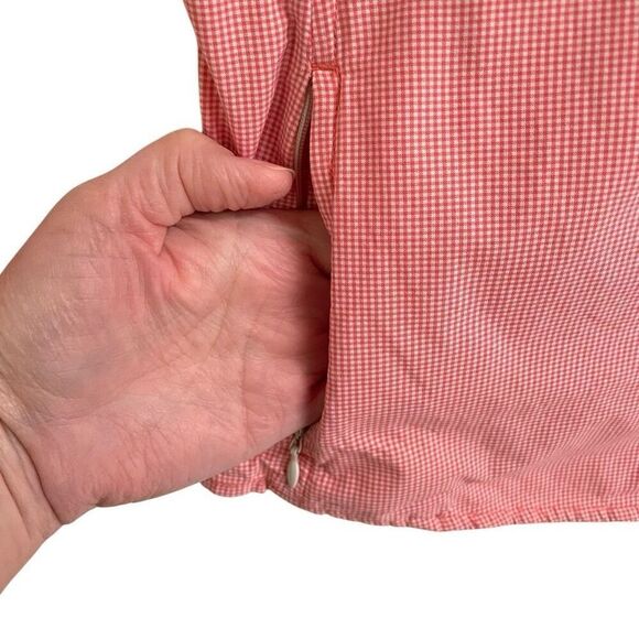 The North Face Vapor Wick Micro Check Gingham Women’s M Pink Roll Tab Shirt - Picture 3 of 8